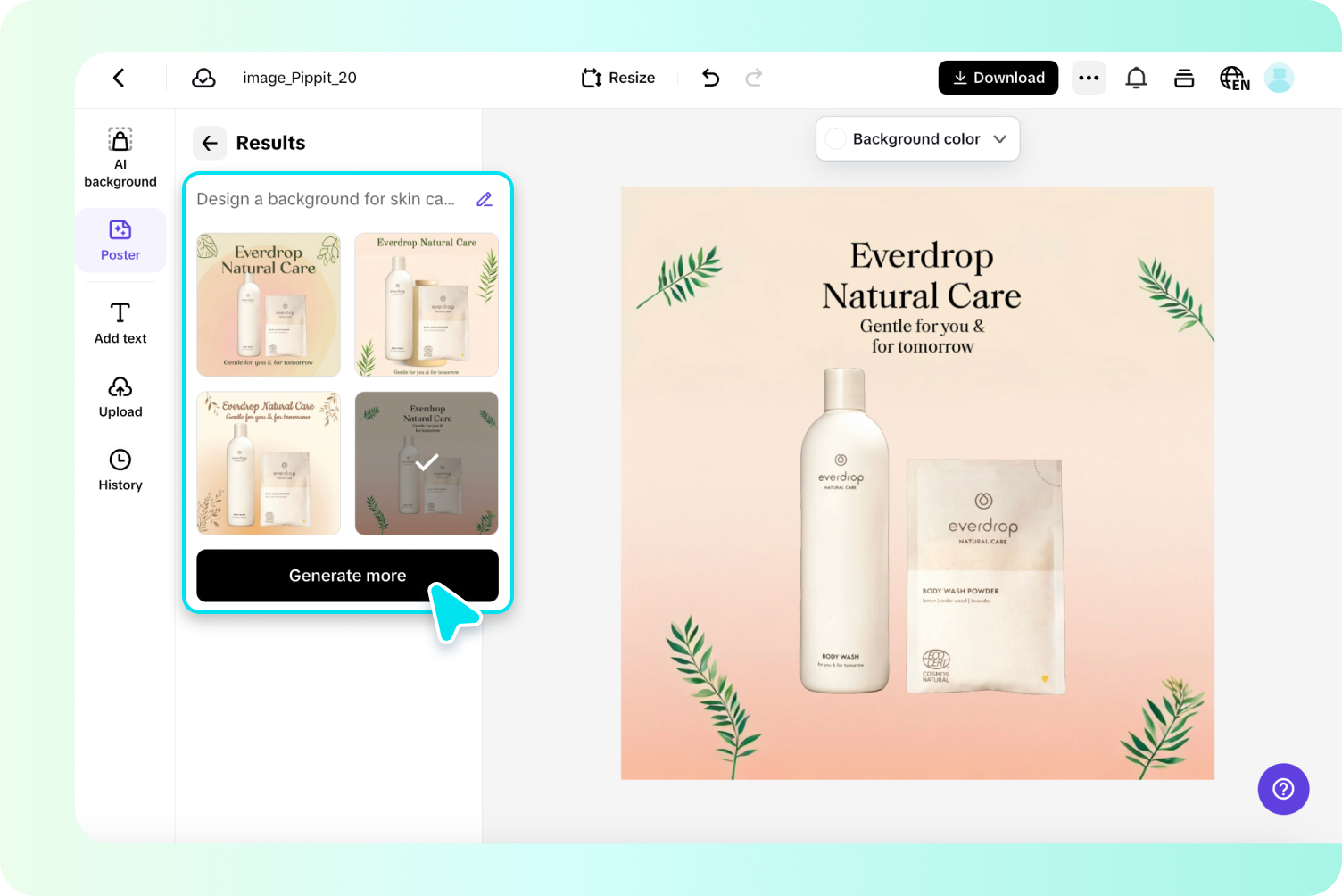 Create and customize the image
