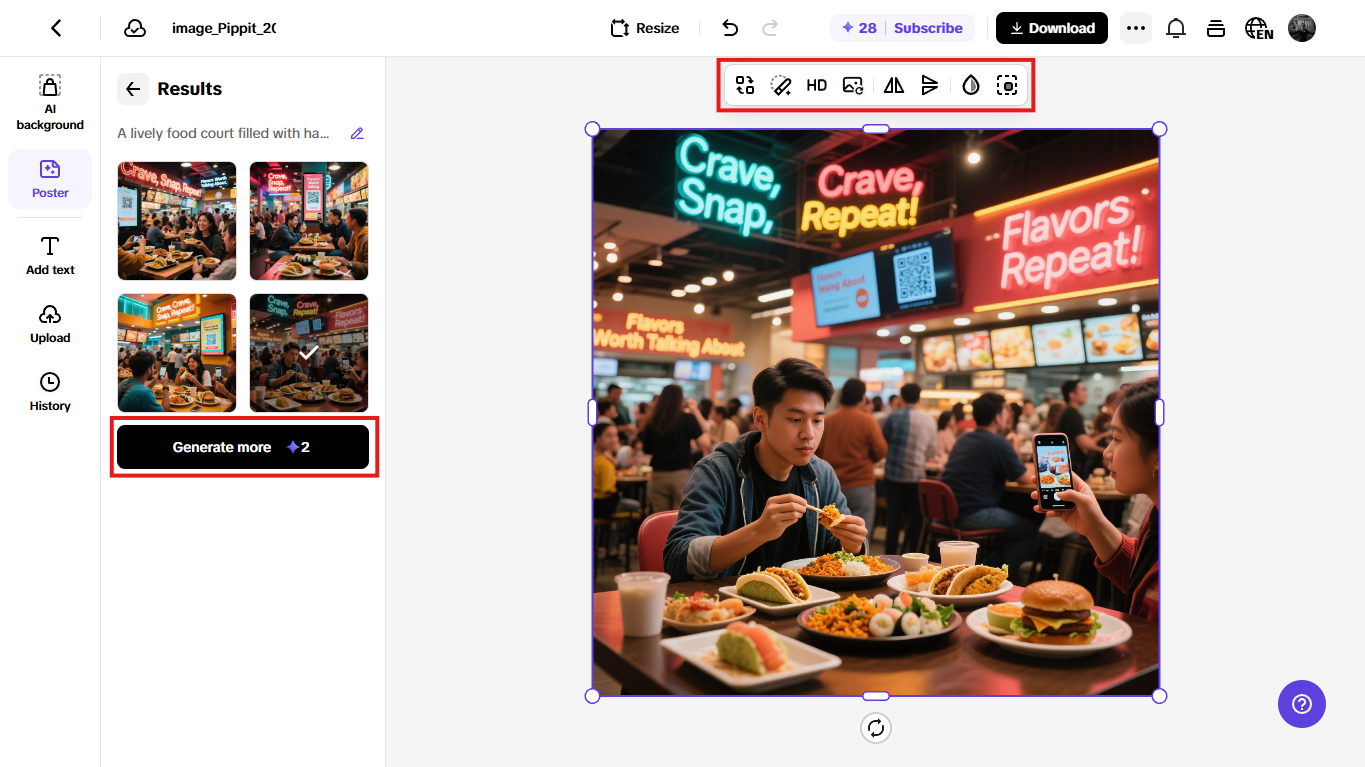 Customize or generate more