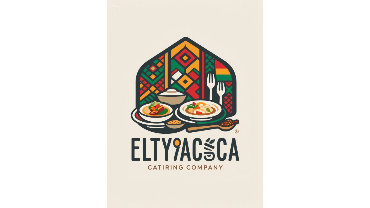 Catering company logo for ethnic cuisine