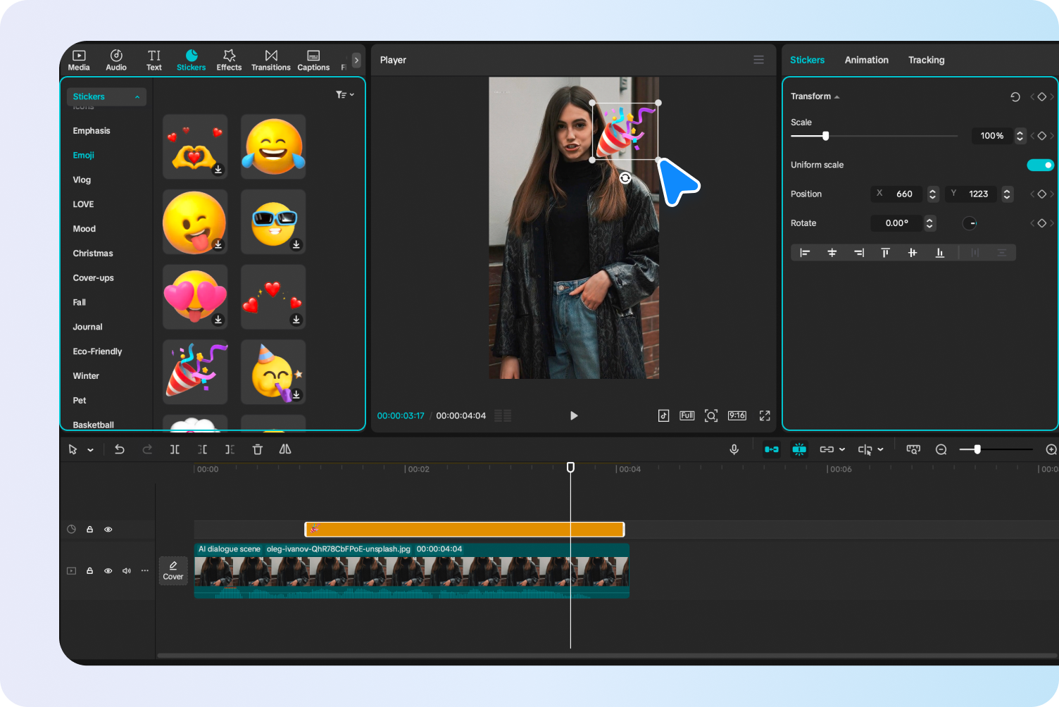 Edit the generated dialogue in CapCut