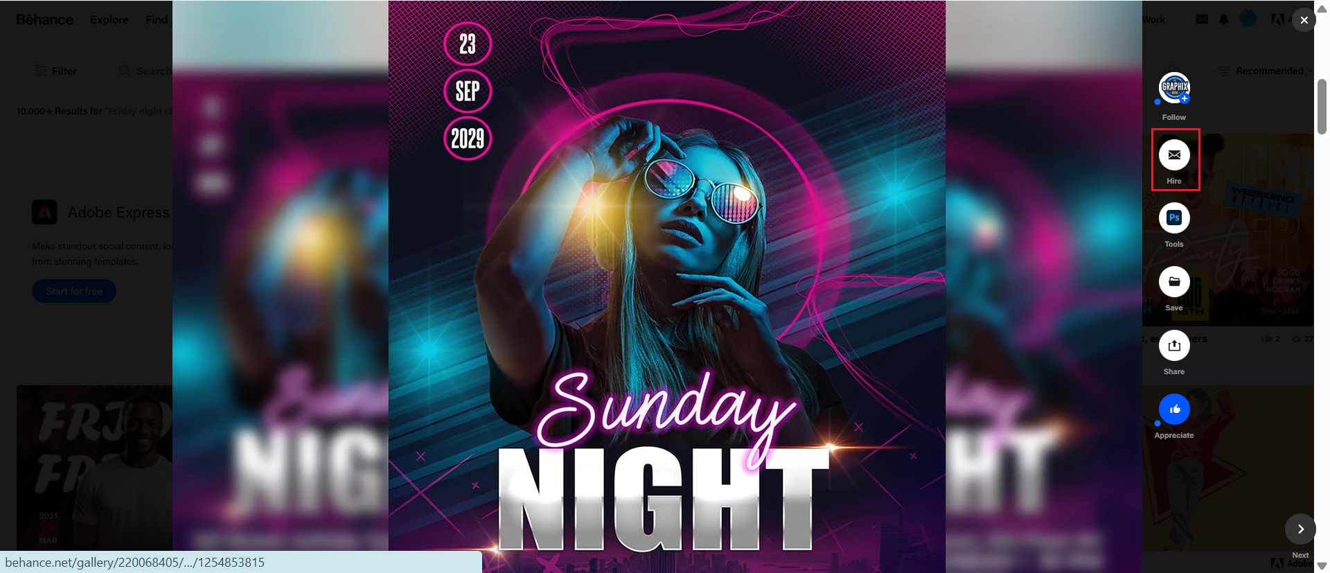 Design de dépliant de discothèque