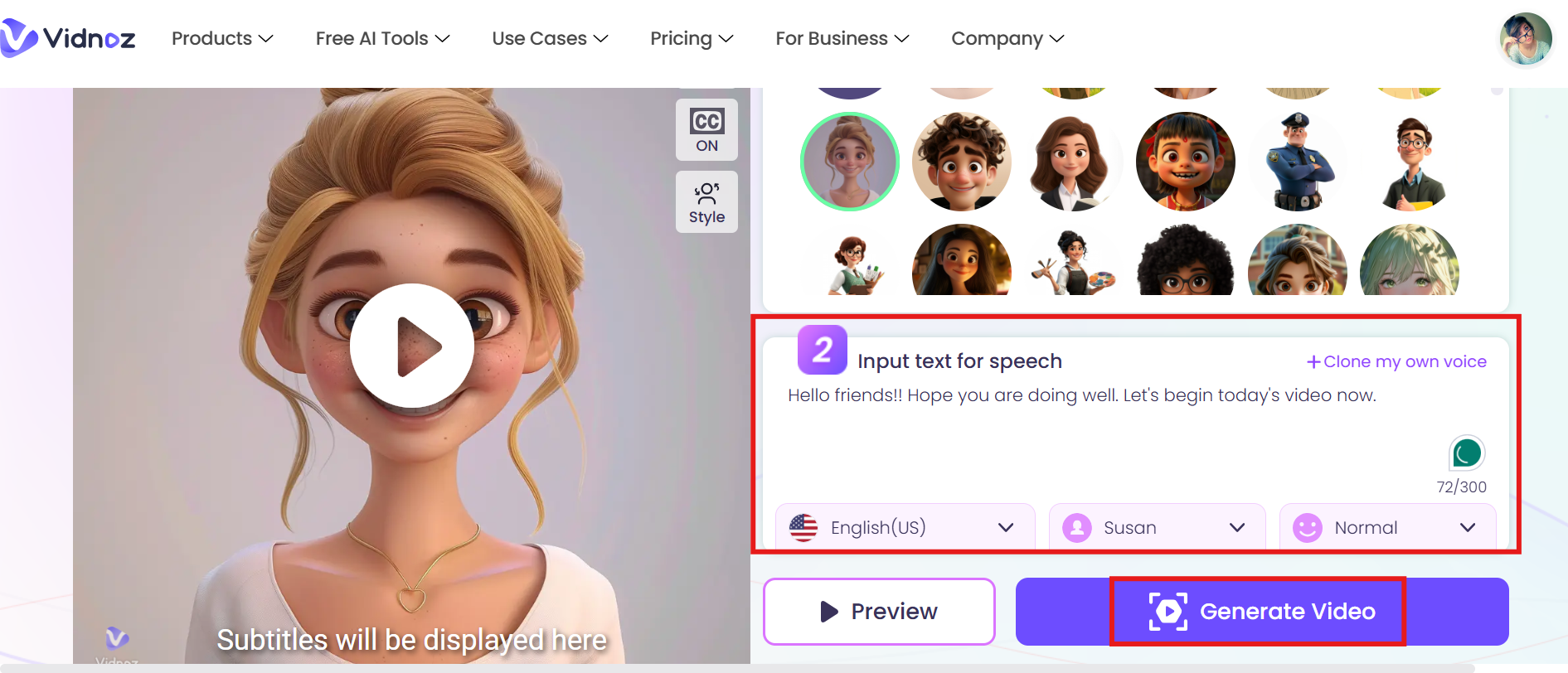 Customize and generate