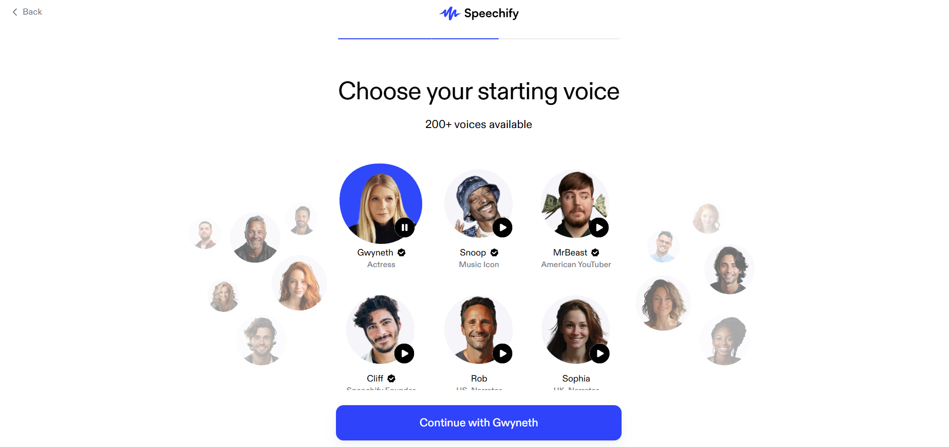 Speechify interface
