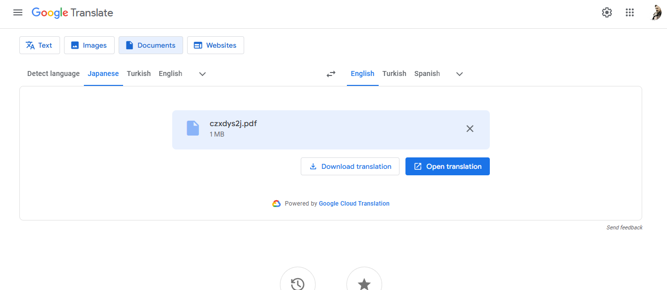 Překlad japonského dokumentu do angličtiny