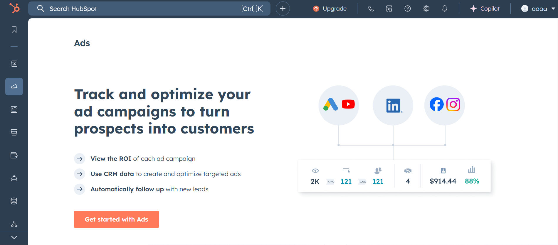 HubSpot - AI advertising video generator