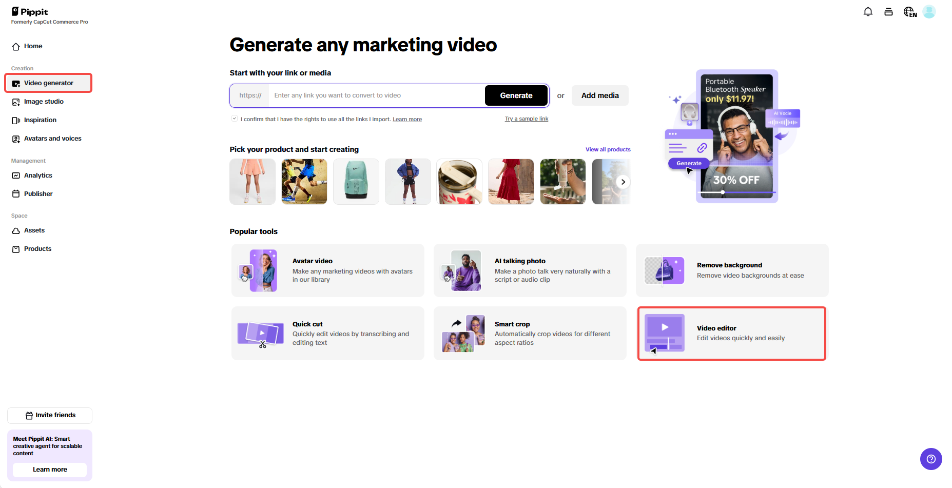 Upload your media