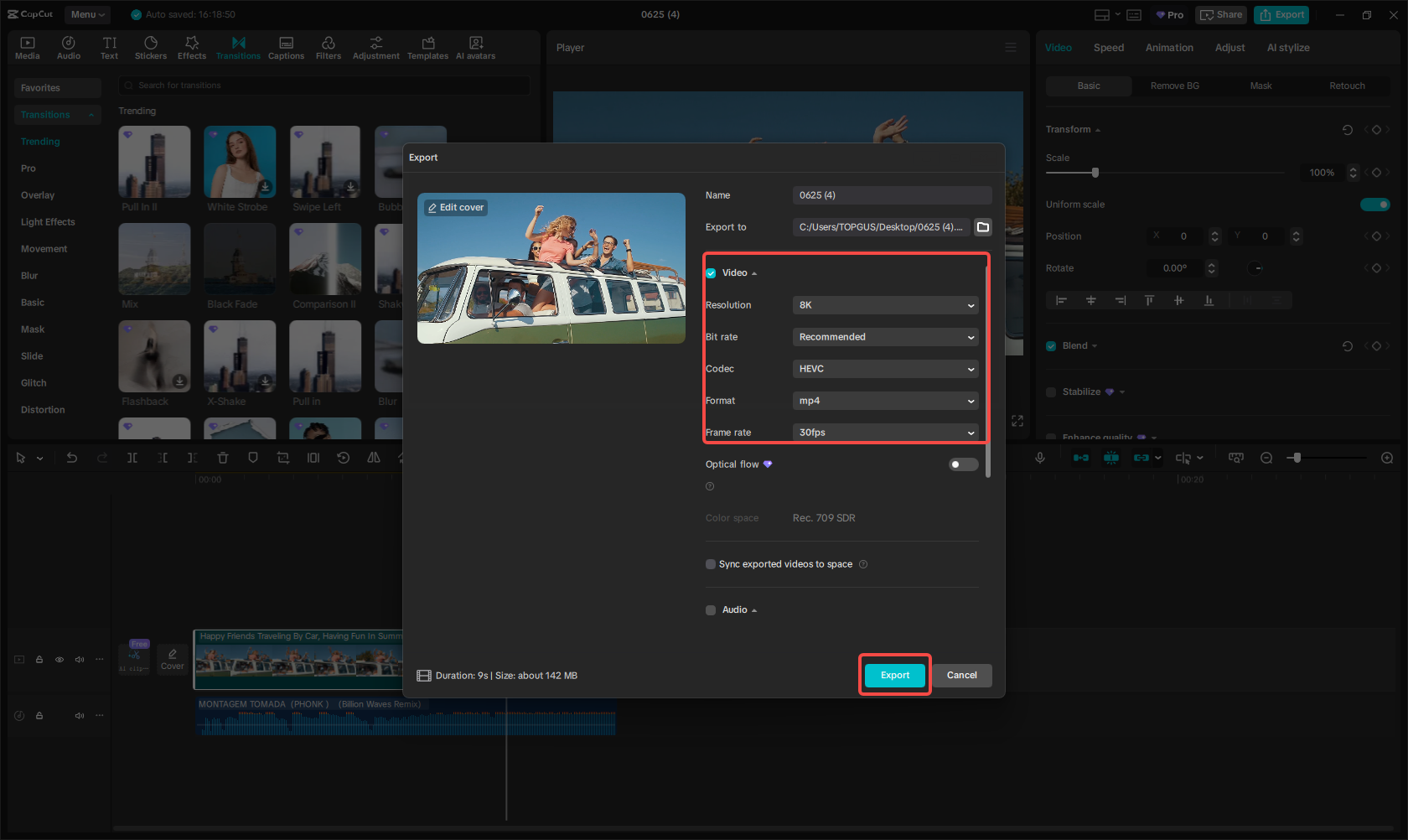 Exporter une vidéo YouTube