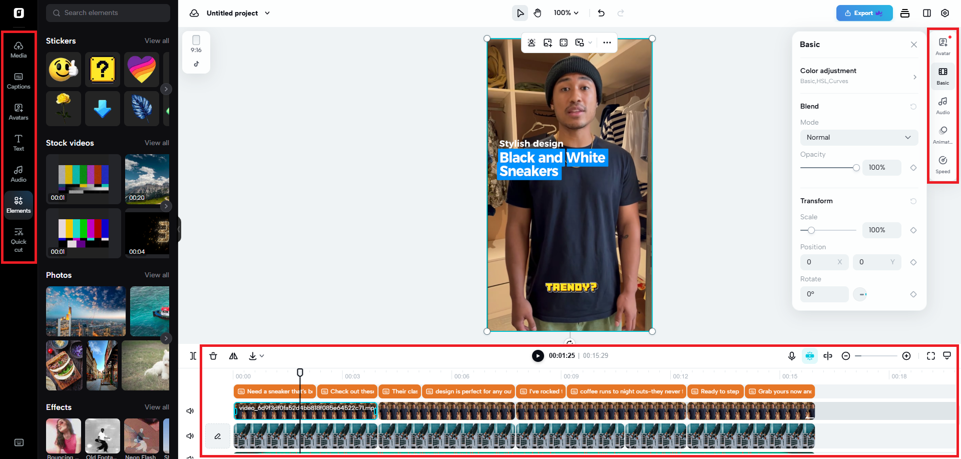 Preview and export your video