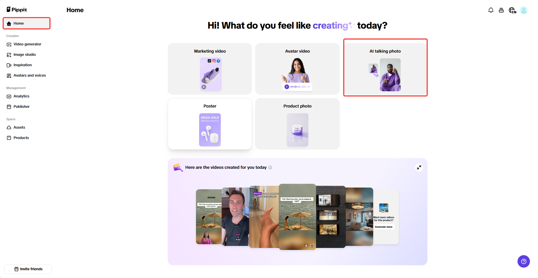 Access the AI talking photo