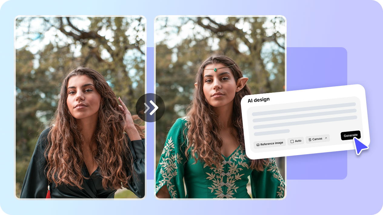 AI design tool to elf yourself