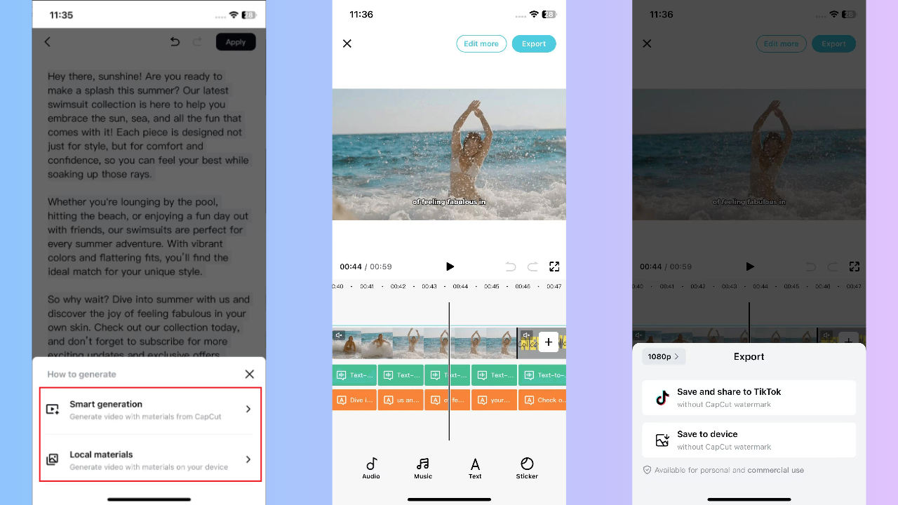 Generate and customize your video