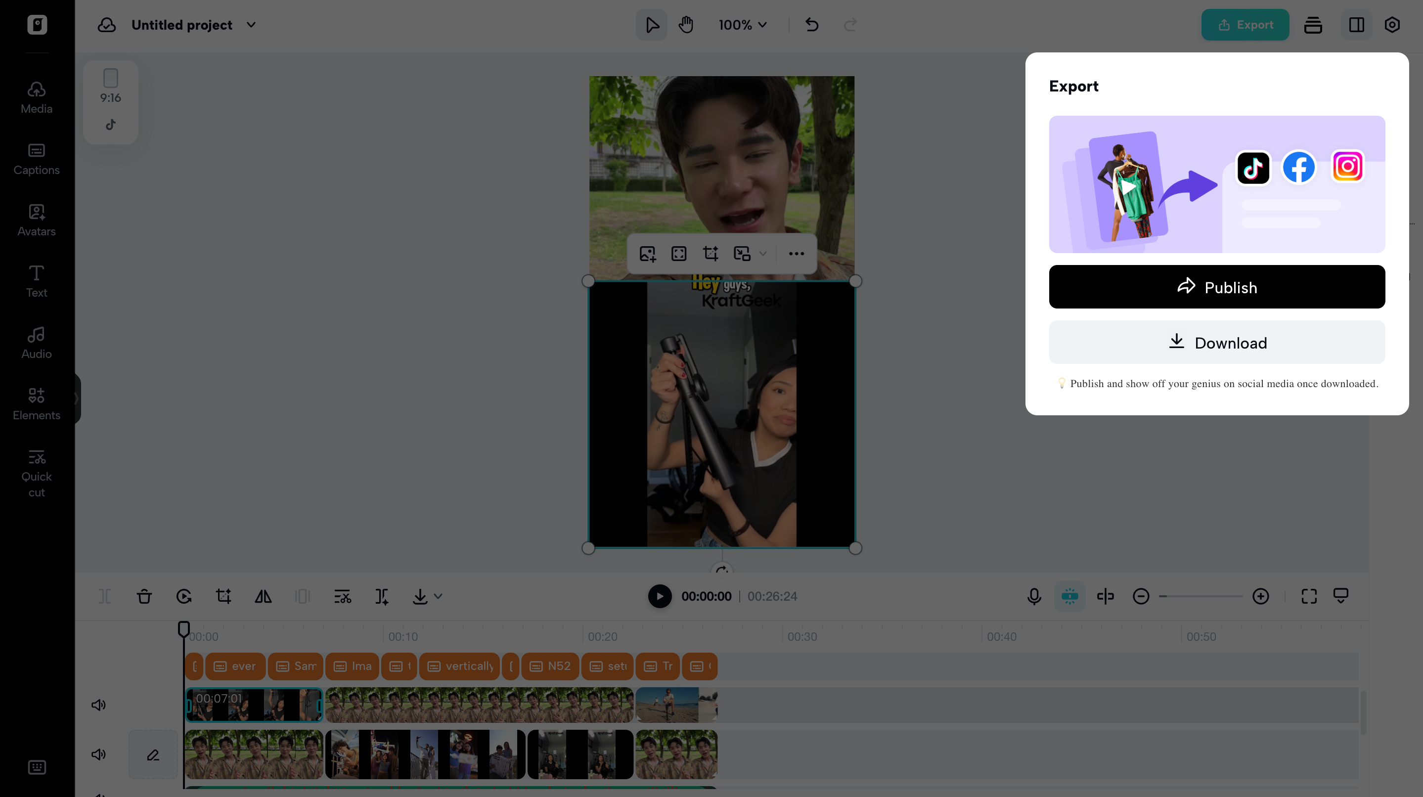 Export and share