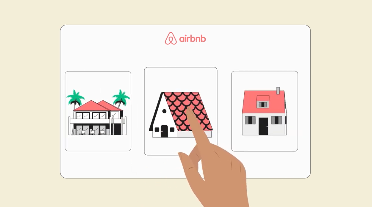 Video penjelasan 3D Airbnb untuk pengembara dan pemilik hartanah