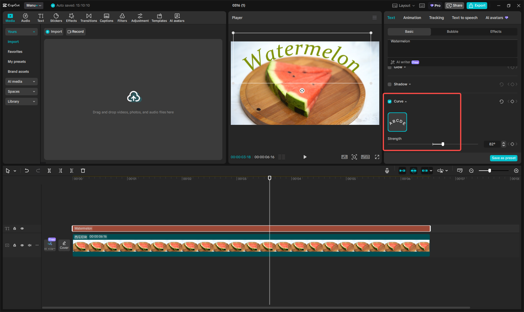 Wrapping around text in CapCut