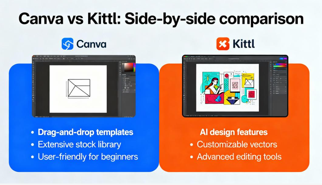 Comparación de Canva y Kittl
