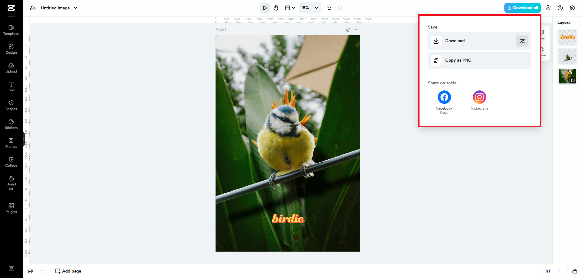 Export your photo