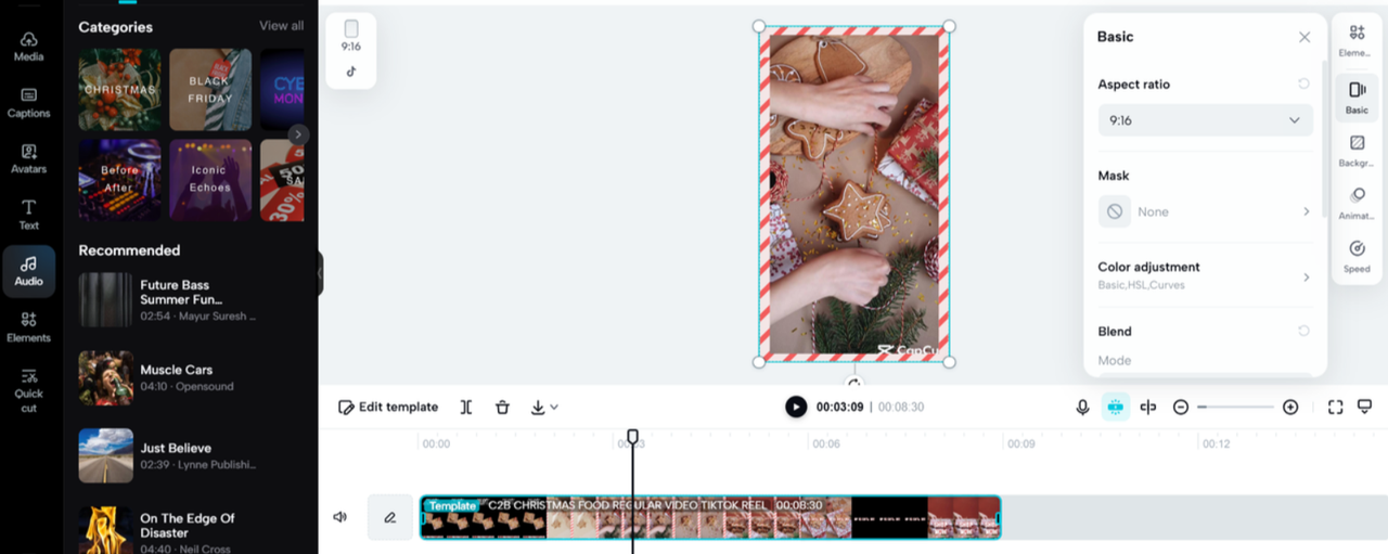 Edit and personalize music video