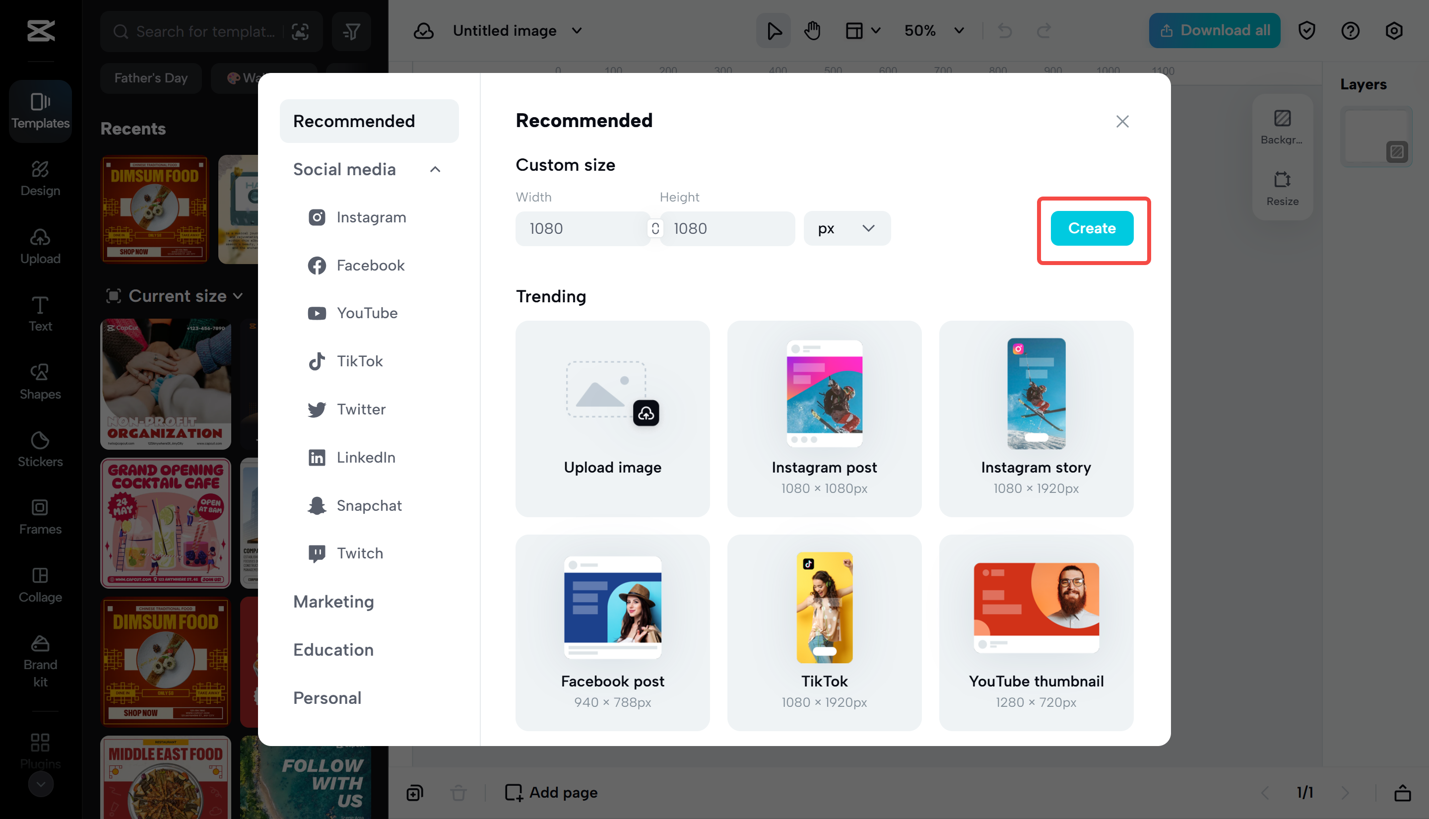 Modificare e personalizzare un'immagine con CapCut Web