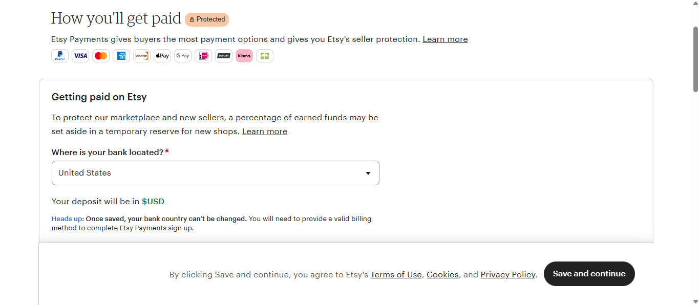 Set up payment methods