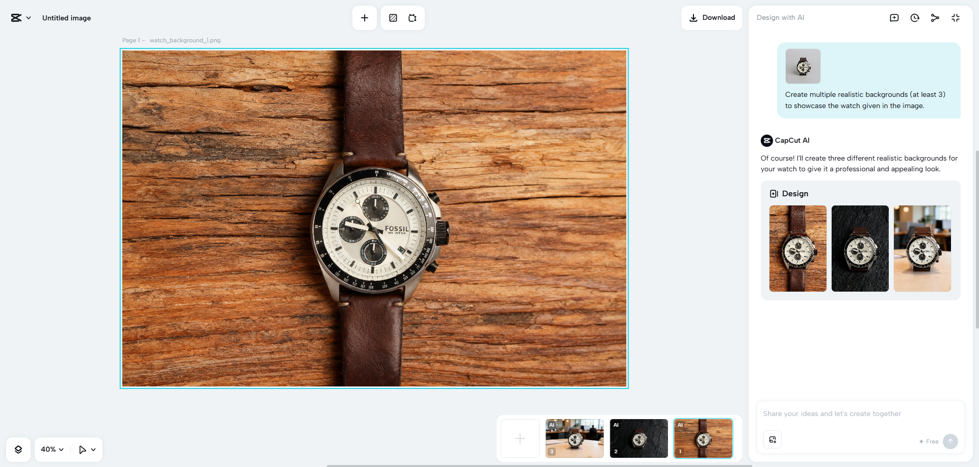 Multiple product scene generation