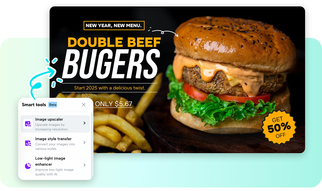 Smart tools in Pippit