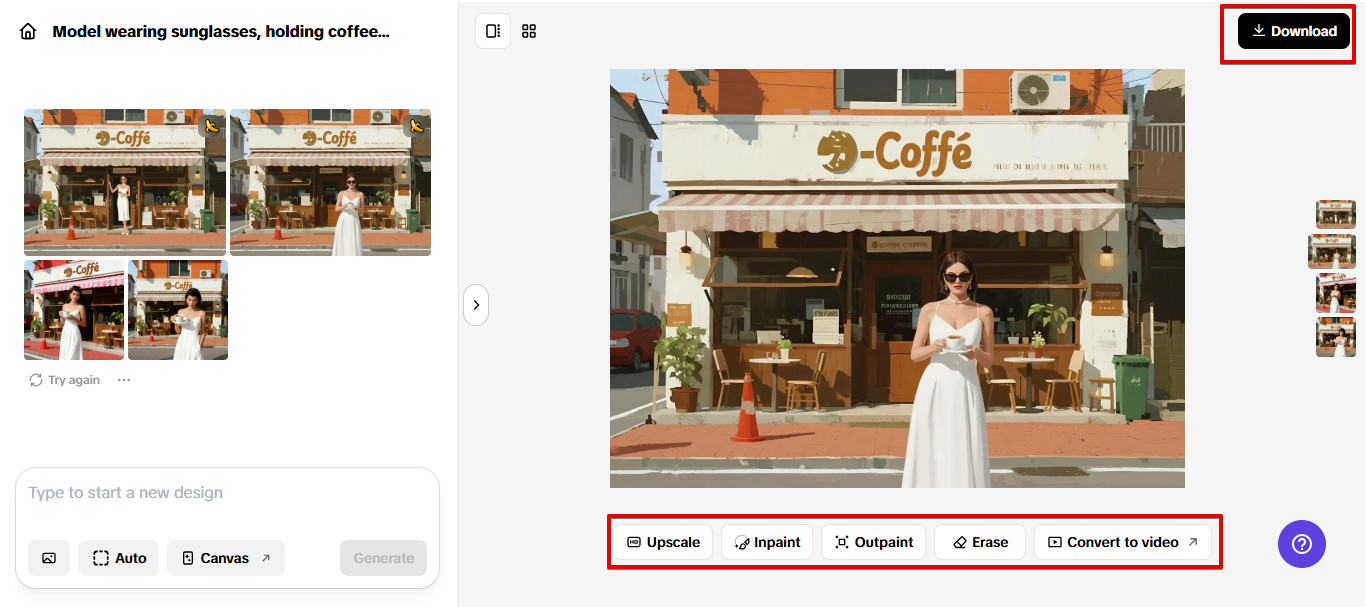 Exportando imagen generada desde Pippit