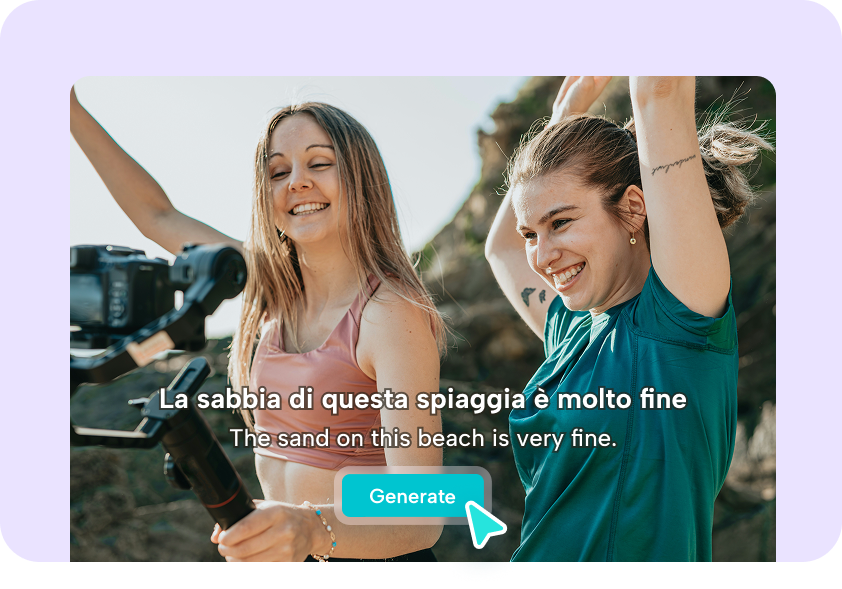 Convert Italian to English subtitles for travel vlogs using CapCut