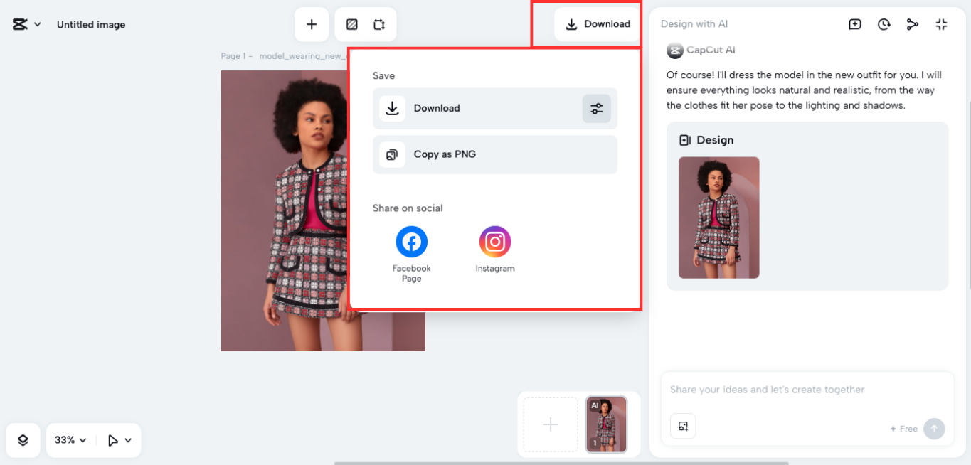 Download and share your fashion content