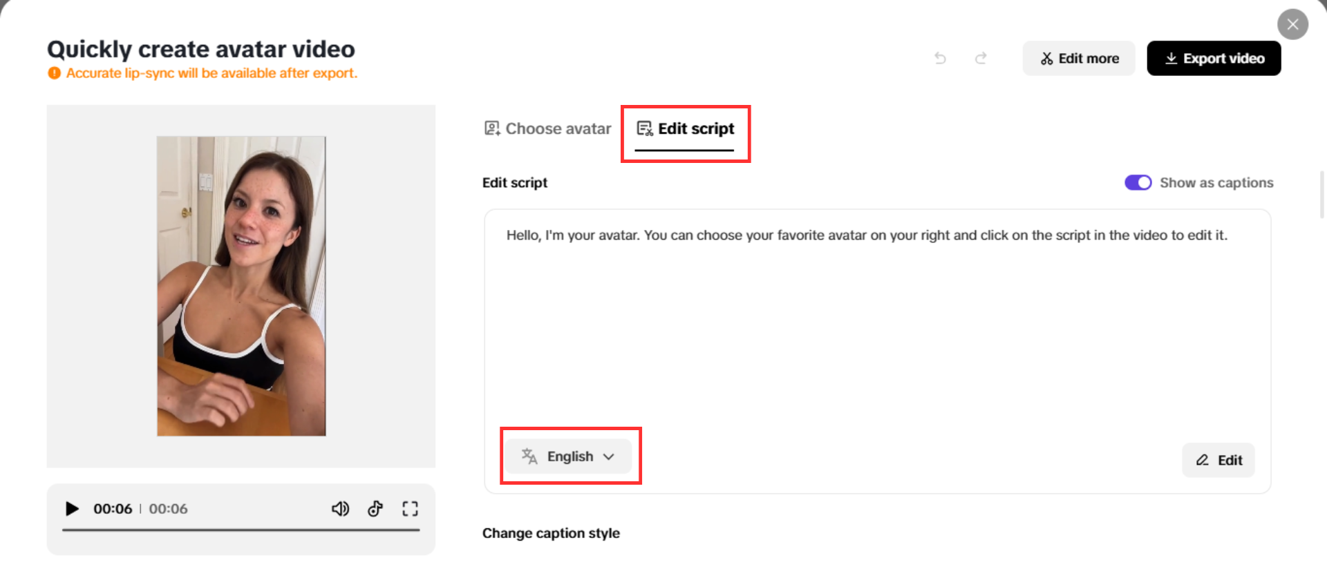 Edit your script