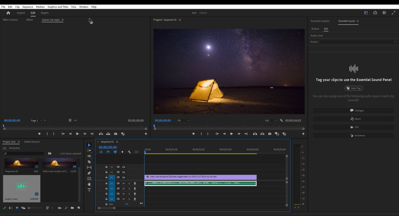 Интерфейс Premiere Pro