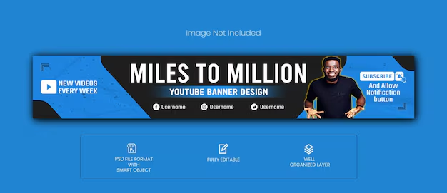 Banner YouTube dengan logo saluran