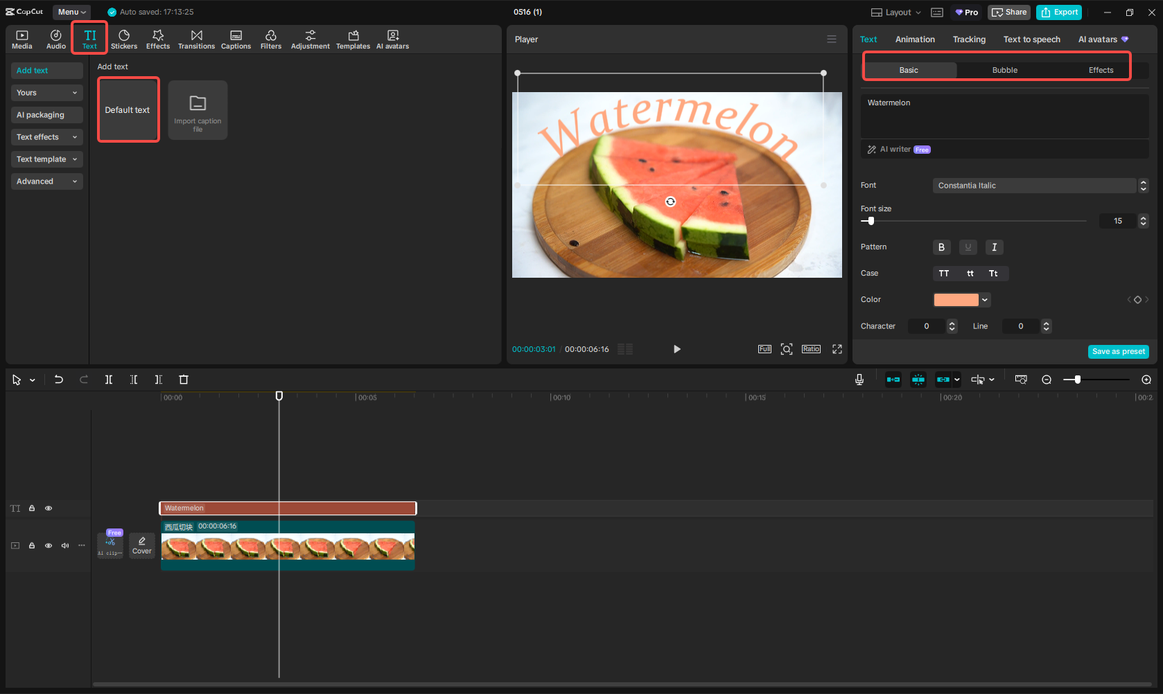 Importare il video e aggiungere testo in CapCut