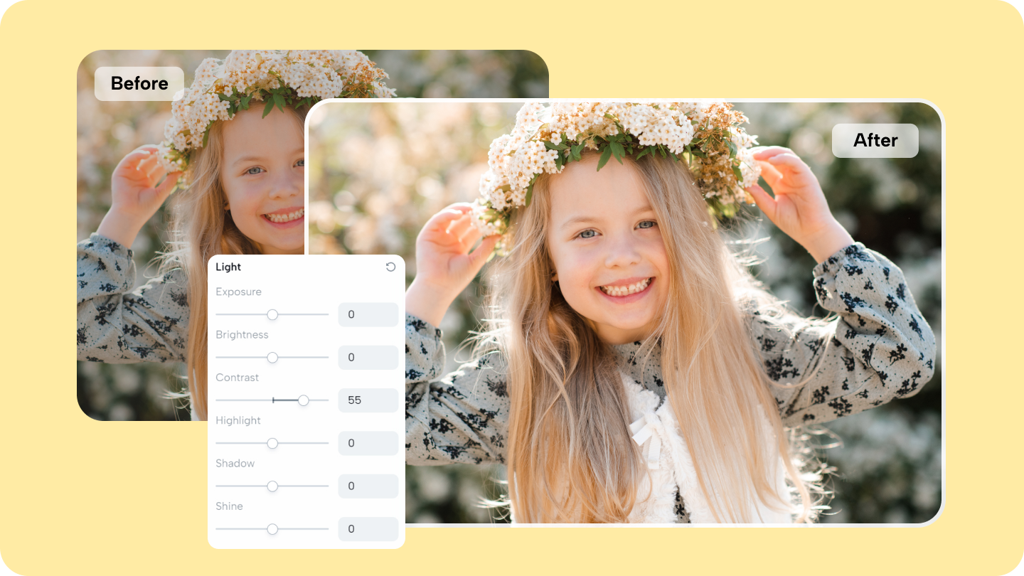 image contrast editor