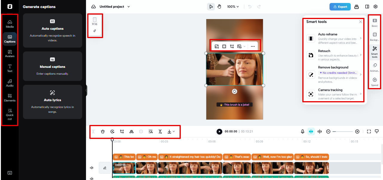 Video editor in Pippit