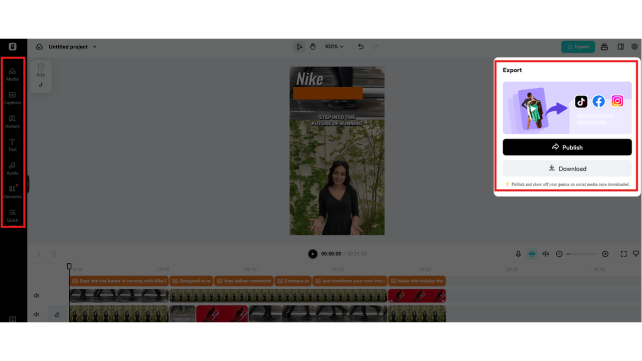 Export video