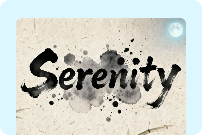 Customize calligraphy strokes for aesthetic content