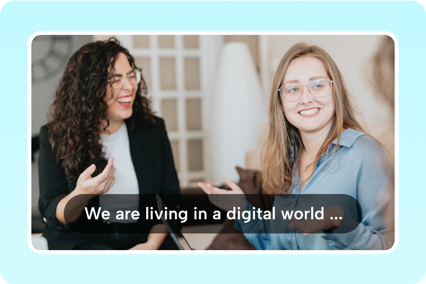 Accurate AI captions synced to video