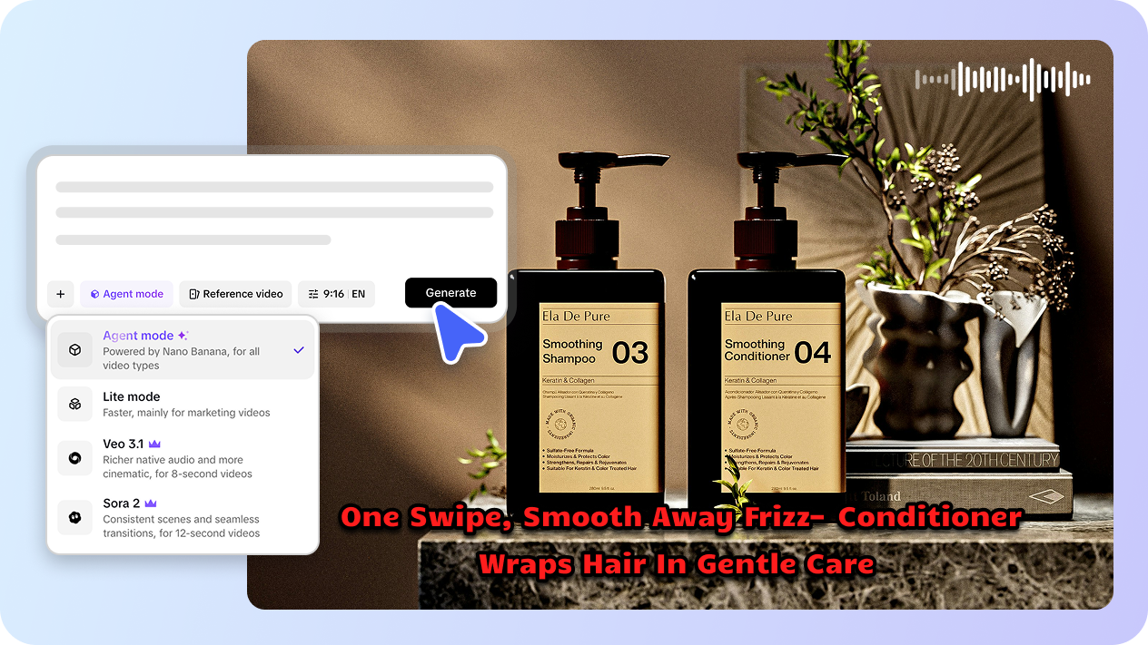 Pippit video generator interface