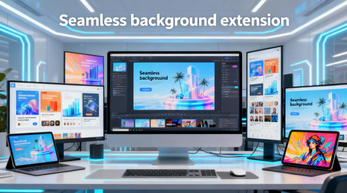 無瑕疵地延伸圖像背景