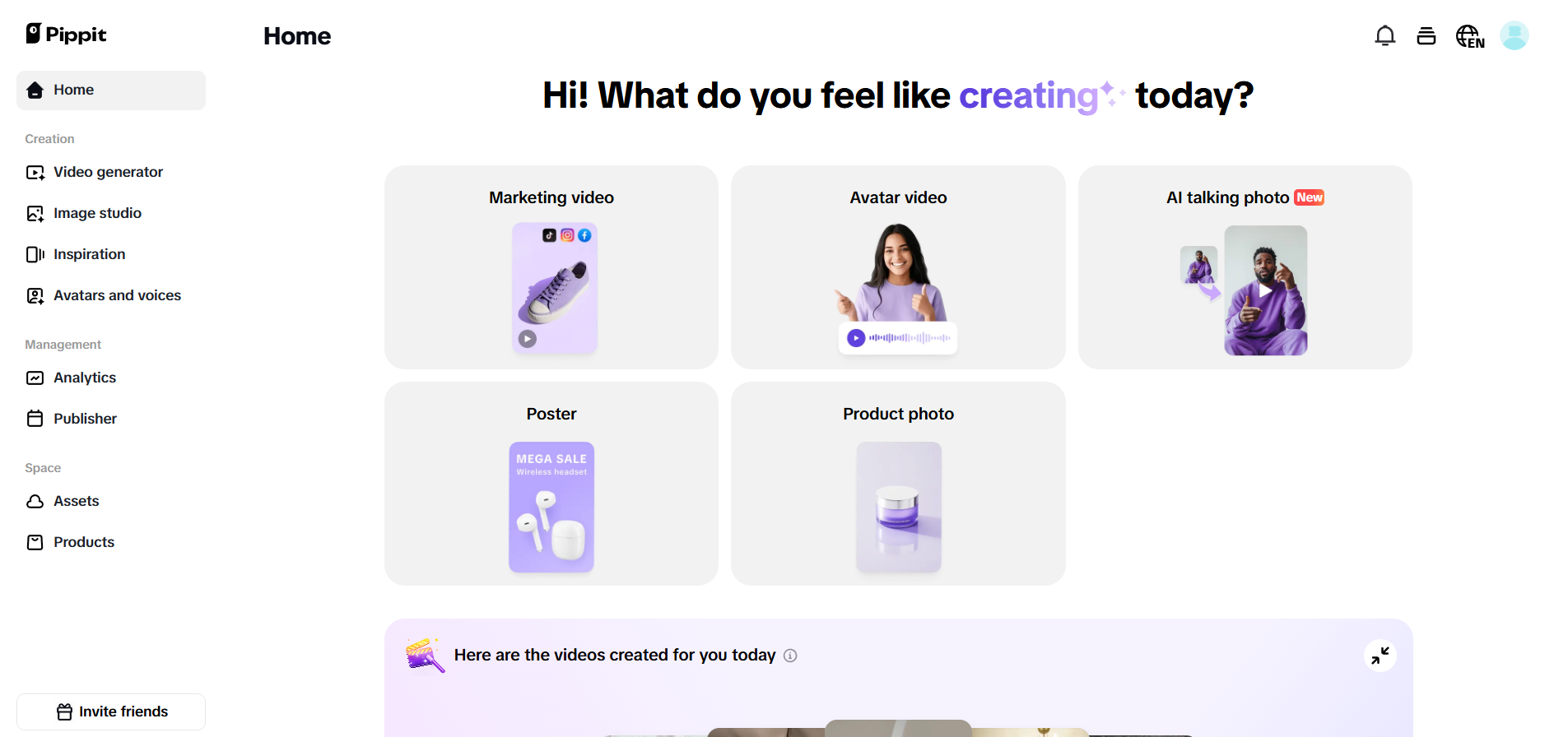 Pippit homepage