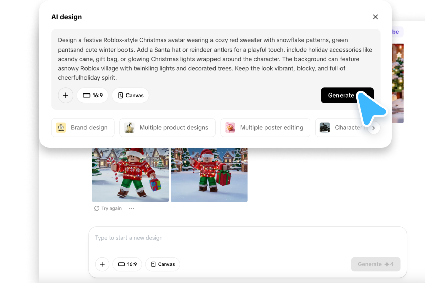 Generate avatars by giving prompts