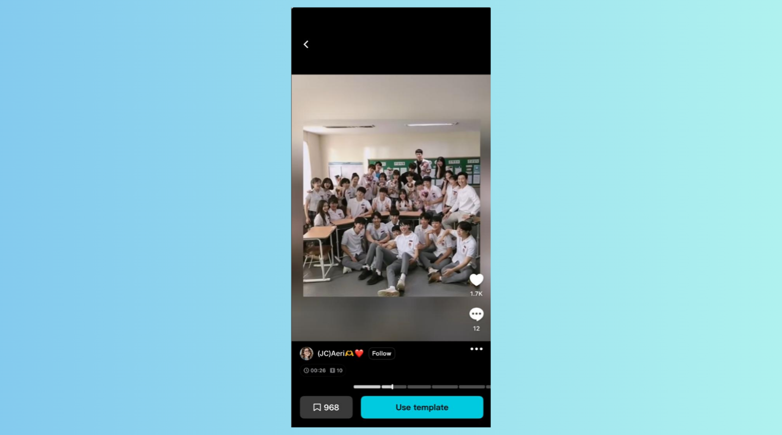 Classroom memory collage video template