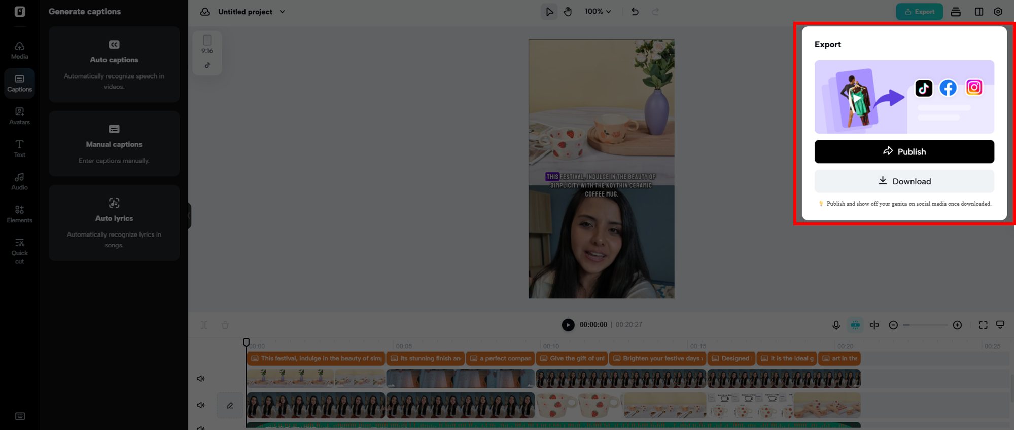 Export your video
