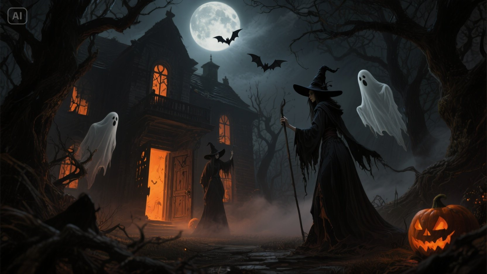 Halloween behang
