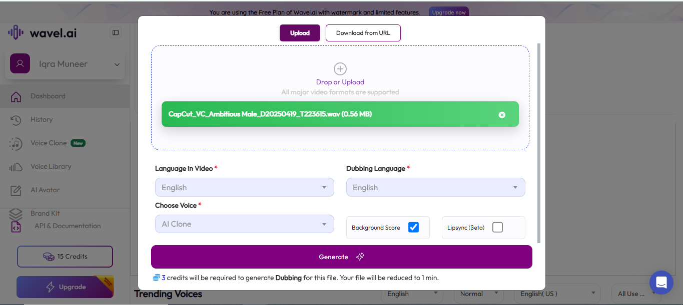 Wavel IA - un outil idéal pour la traduction audio IA