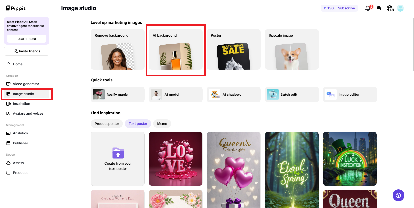 AI-powered product background creation