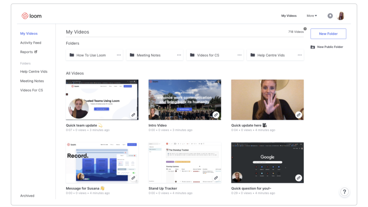 Loom's interface