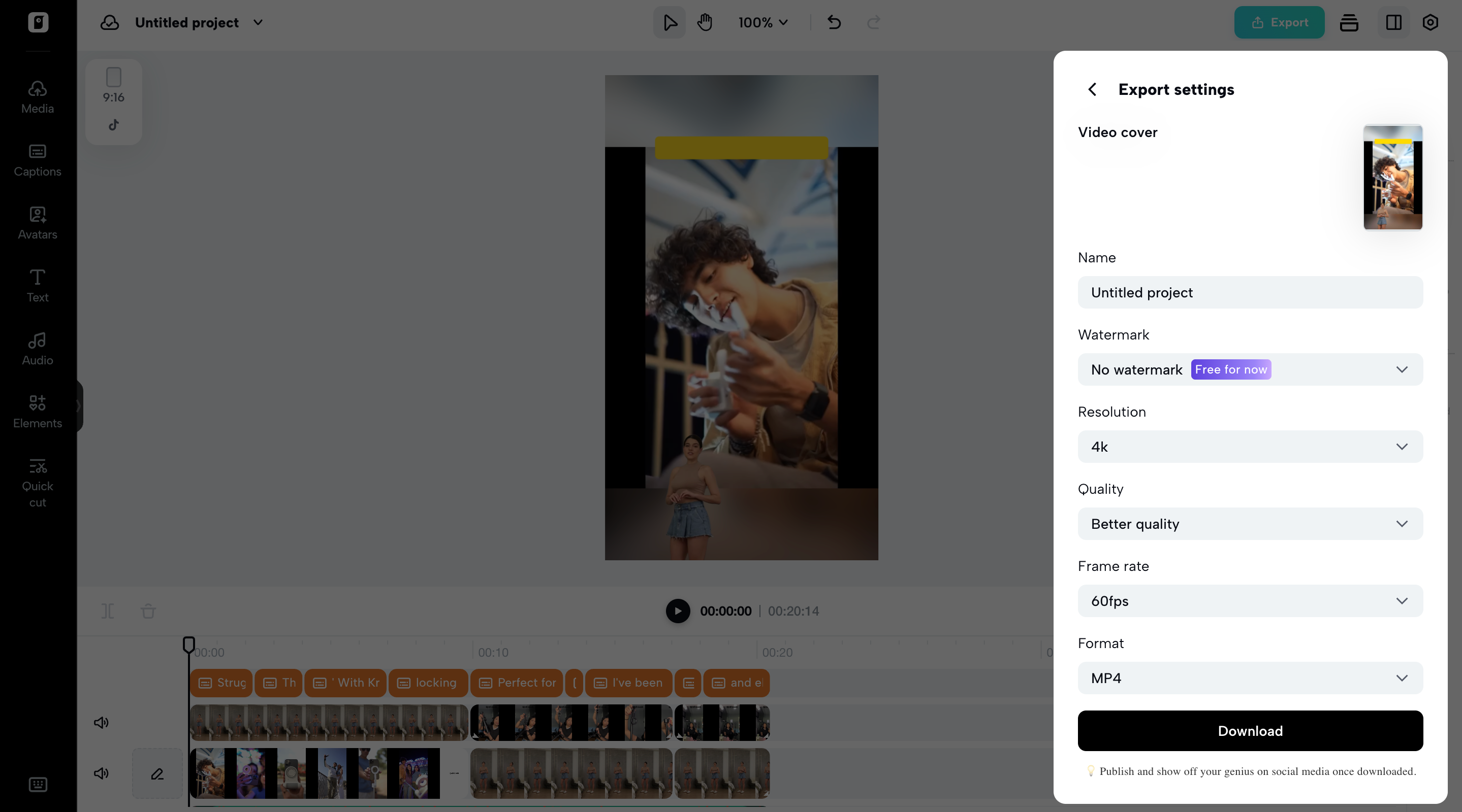 Export ve vysokém rozlišení