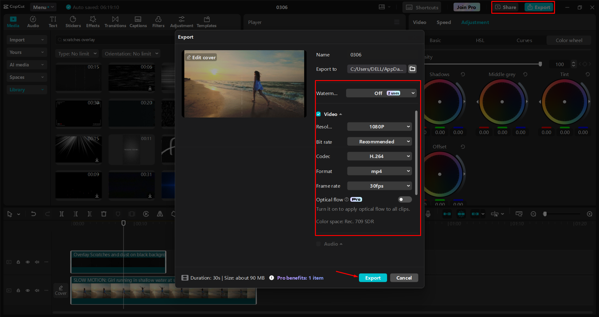Mengekspor video dari editor video desktop CapCut