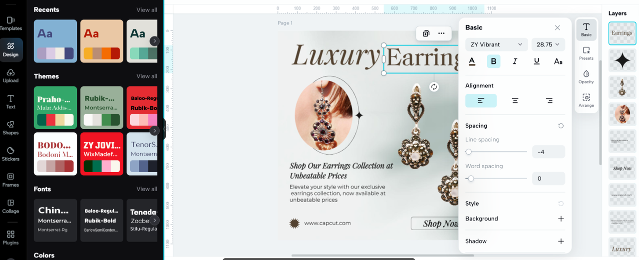 Edit your product ad template